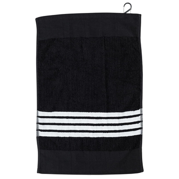 The Clip Towel - Black with White Stripes