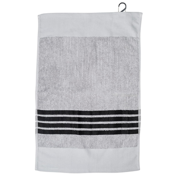The Clip Towel - Grey with Black Stripes