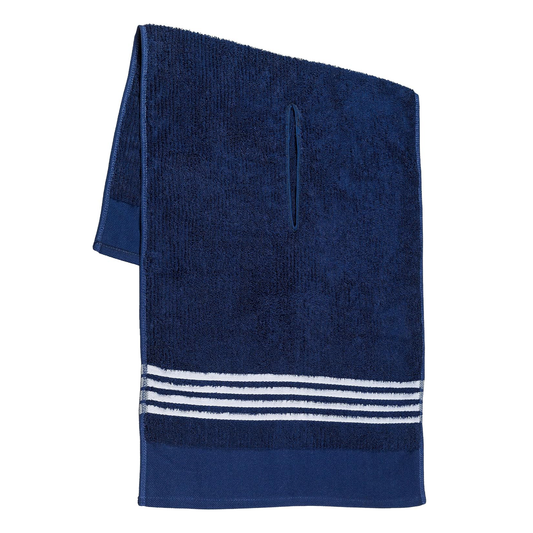 The Tour Towel - Navy with White Stripes