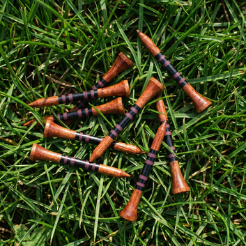 Premium Hardwood Golf Tees | The Tour Towel x Western Birch | Magneto Striped